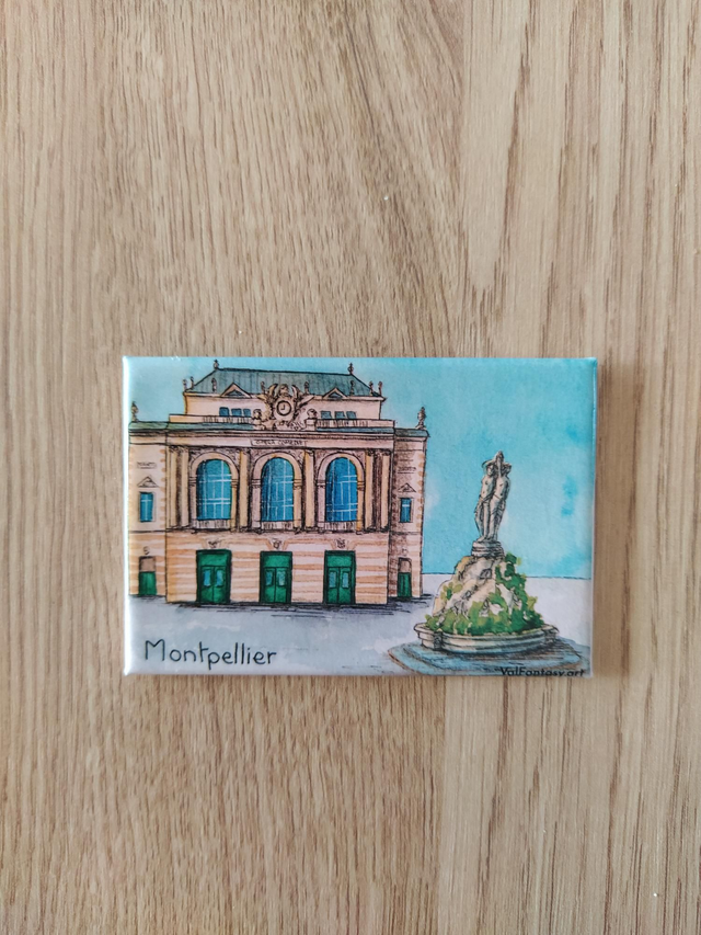Magnet "Montpellier, Place de la Comédie" 7,8 x 5,3cm