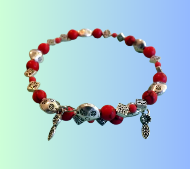 A Bracelet celtique Thaïs rouge