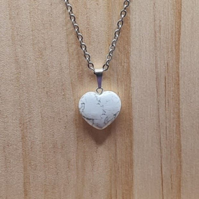 Pendentif Howlite blanche