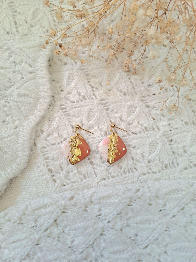 Boucles d&#039;oreilles clou Rosy 