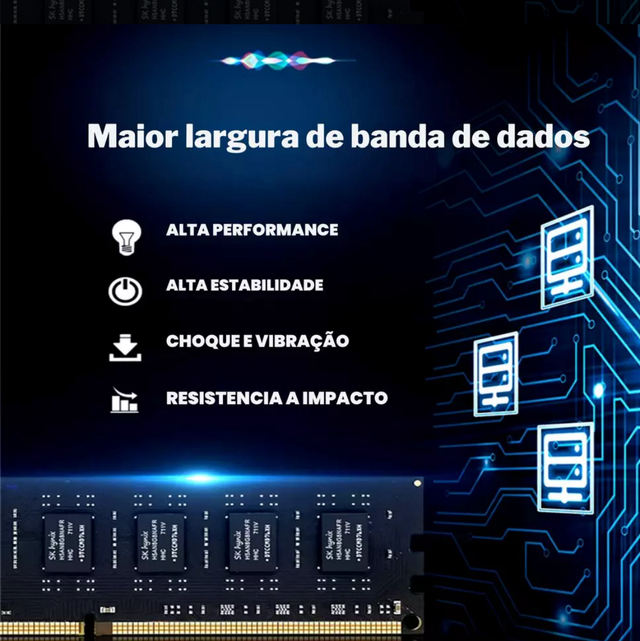 Memória RAM Para Desktop DDR4, Cap 16GB, 3200MHz, Best Memory, CL22, Preto - BT-D4-16G-3200V
