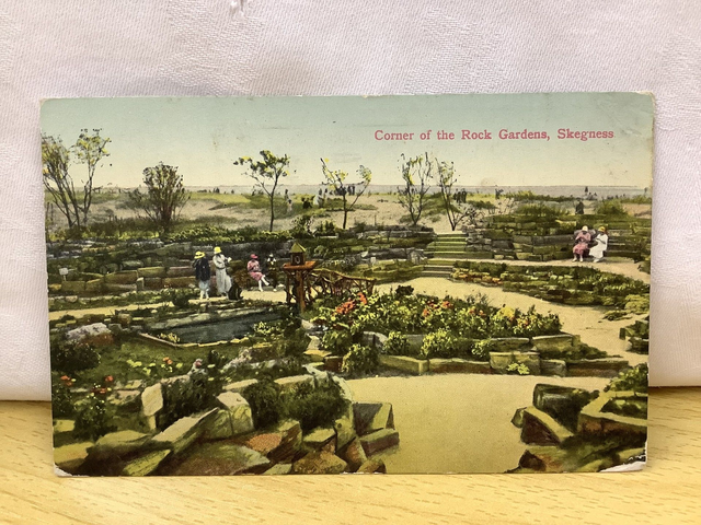 Skegness, Corner of the Rock Gardens Lincolnshire Posted 1934 Unbranded vintage postcard. Our Ref No R741 £2.50