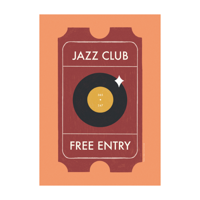 A3 Print - Music Token - Jazz Club