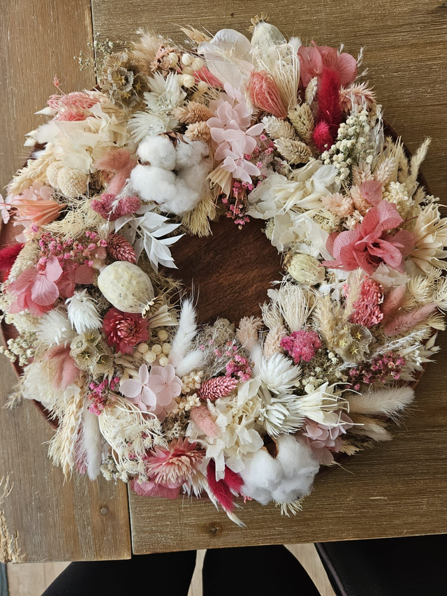 [VERFÜGBARES EINZELSTÜCK] Trockenblumenkranz (Ø 25cm)