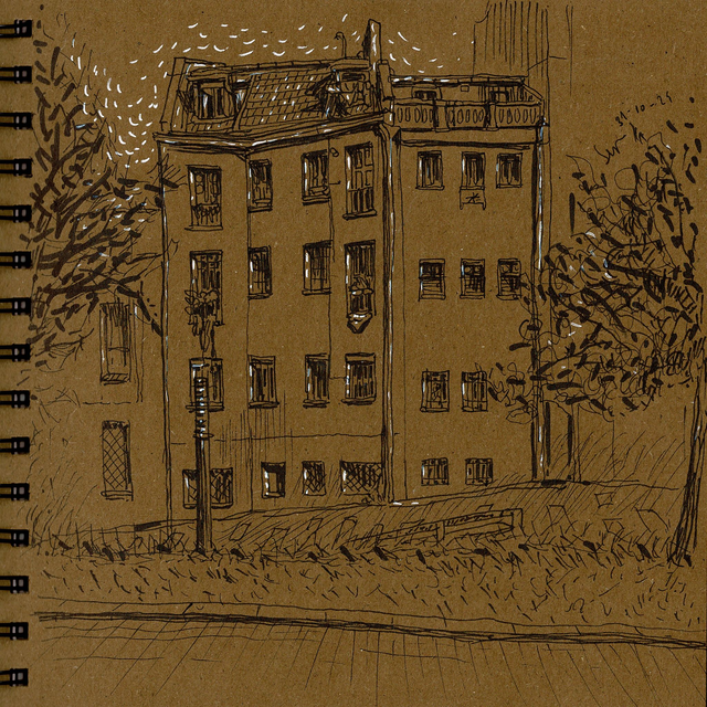 Dibujo edificios calle Cantarranas (Bilbao)