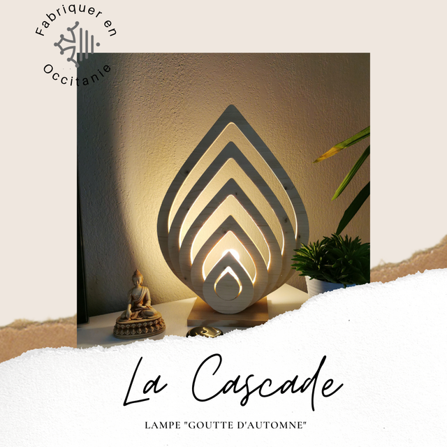  Lampes en Bois en Forme de Goutte – 3 Tailles