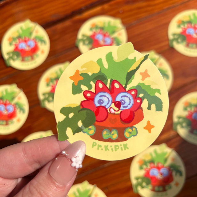 Sticker Glossy - Monstera Fan