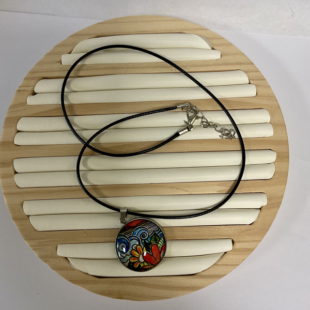 Handmade, colourful necklace and bracelet set. Beautiful coordinated jewellery gift.