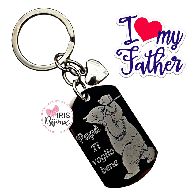 Portachiavi Papà ti voglio bene 