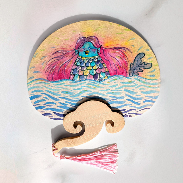 Uchiwa Amabie アマビエ - Jaune 💛