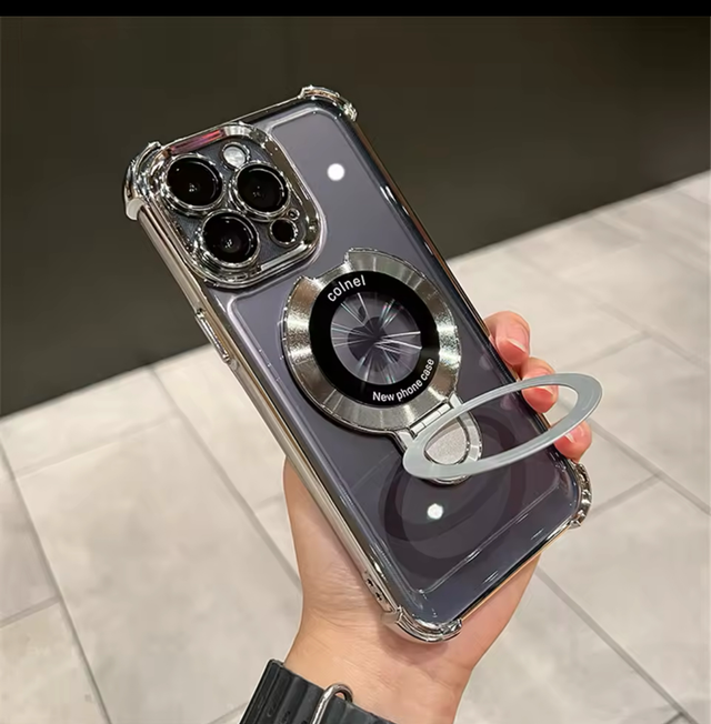 Carcasa Transp. Borde Plata iphone 16E