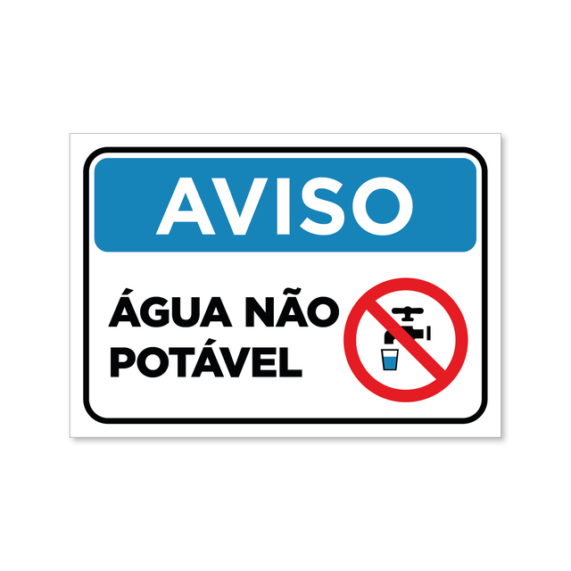 Placa Água Não Potável