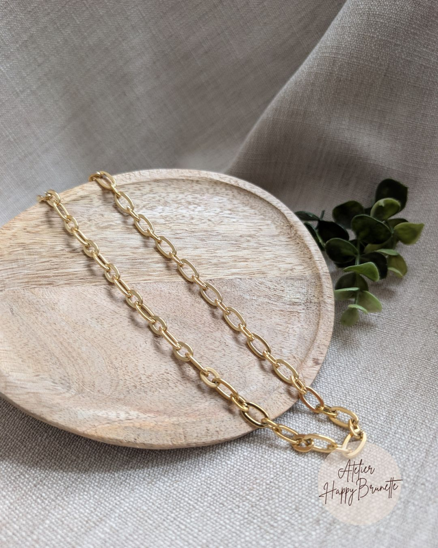 Collier Or  - Chaine maille forçat  