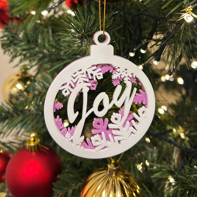 2 x Circular Joy Baubles (Pink)