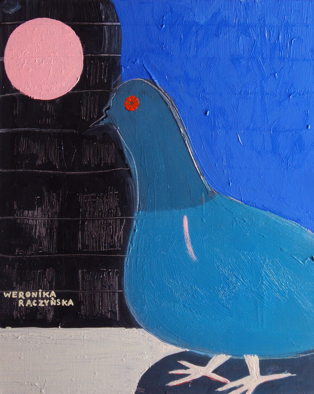 Gołąb, 50x40 olej płótno