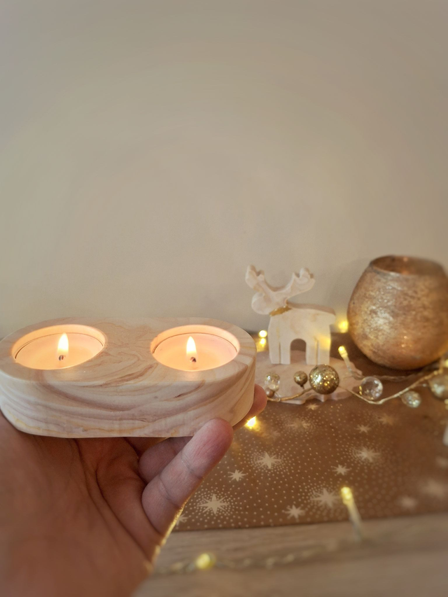 Porte-bougies double