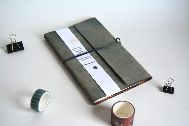 Carnet de voyage bleu foncé