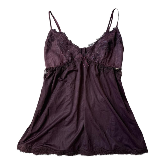 Japanese brand coquette purple embroidered and embellished cups cami