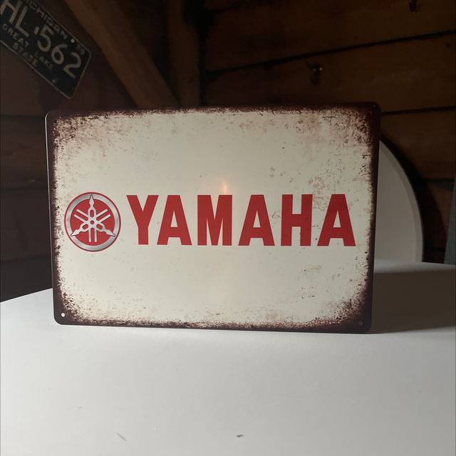 Yamaha metalen bord - 30x20 cm