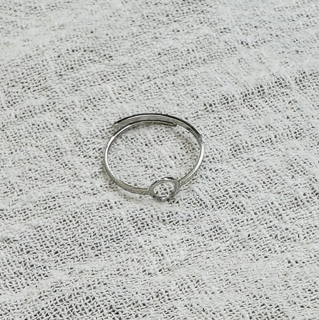 Ring rondje zilver 