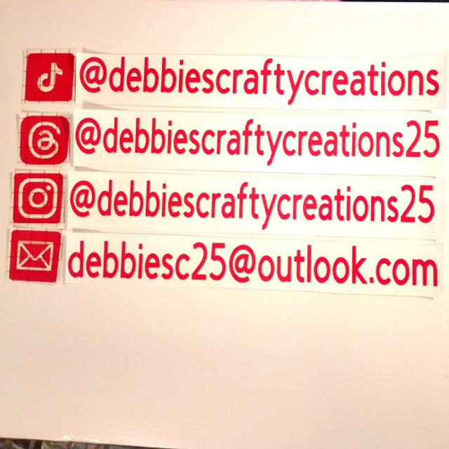 Customised Social Media Car/Van Sticker - Facebook Instagram TikTok LinkedIn Pinterest Threads X Snap Chat YouTube Website Email Phone Number