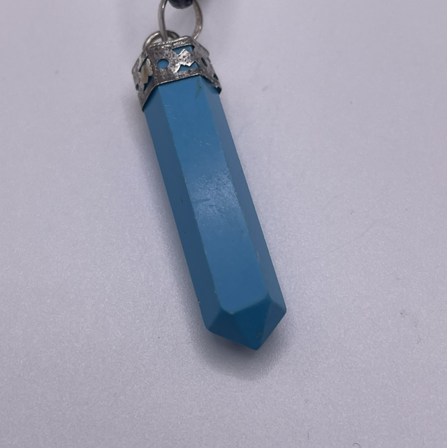 Blue Howlite Point Pendant