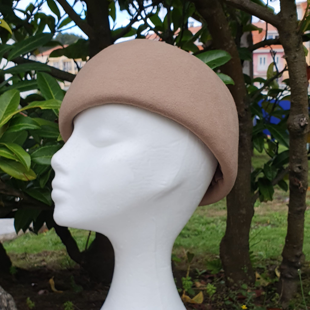 Sombrero fieltro de lana camel Eleanor