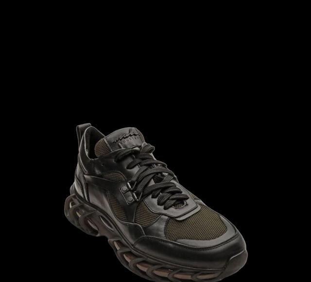 Men’s Green Leather Comfort Sole Sneaker