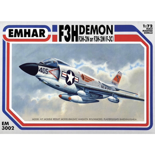 EMHAR PKEM3002 1:72 Scale US Navy F3H 2M/2N Demon Jet Fighter Aircraft Kit