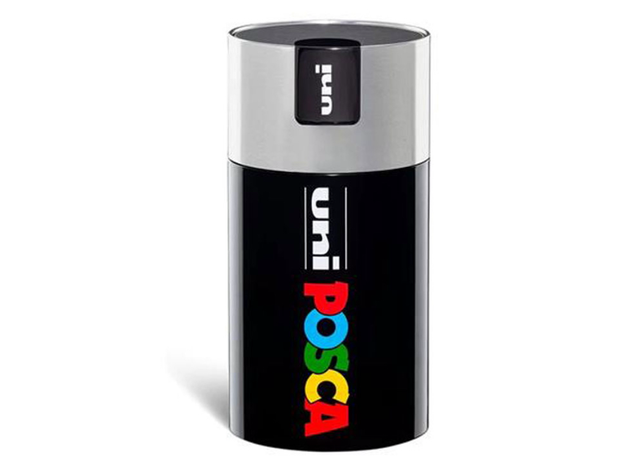 Uni POSCA Gift Box – 18 Pennarelli in Confezione con Cappuccio oro argento verde