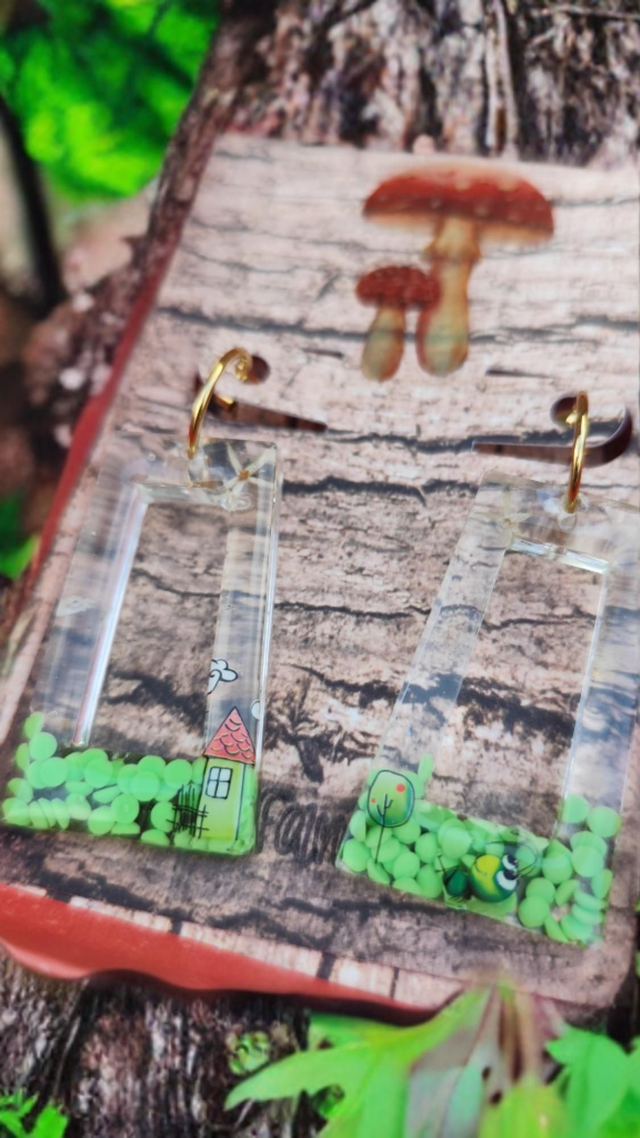 Boucles d&#039;oreilles &#039;Just Breathe&#039;