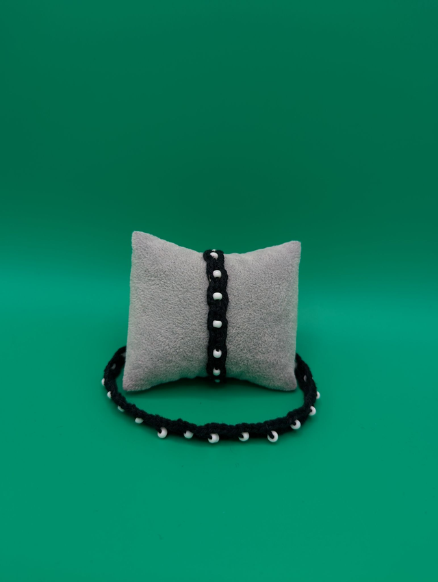 Bracelet ou Collier Noir et Blanc