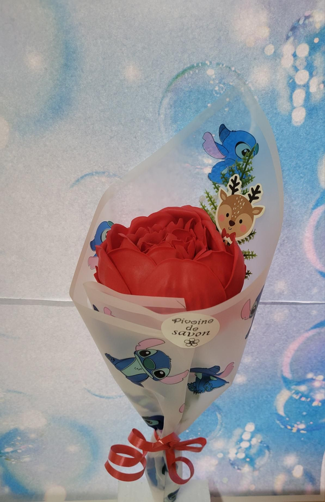 Pivoine de savon rouge 