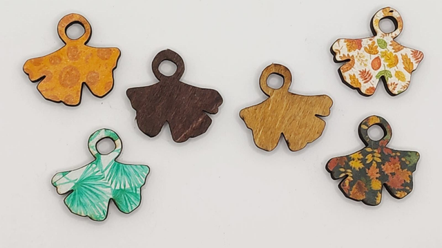 Boucles d' oreilles Gingko double-face interchangeables