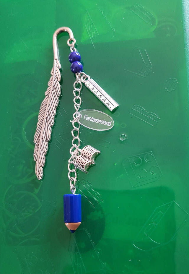 Marque-page School Blue