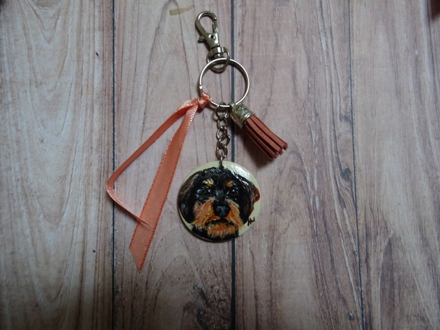 Mini peinture  teckel  poils durs