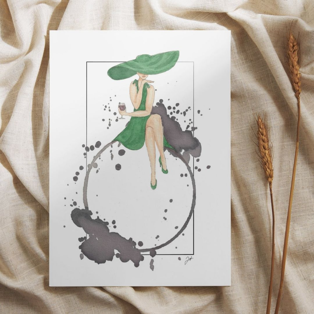 Carte postale - Vin Nature - The Great Hat, Vert de Hooker