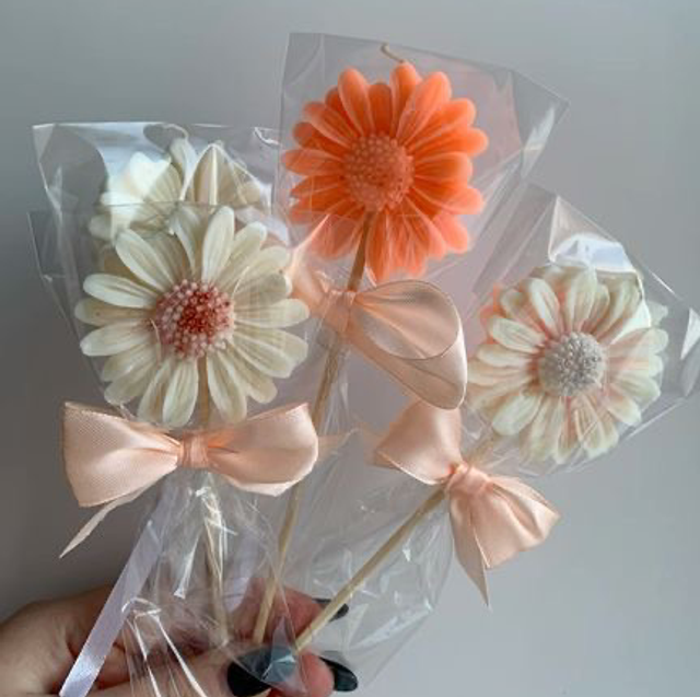 Fondant marguerite tige  