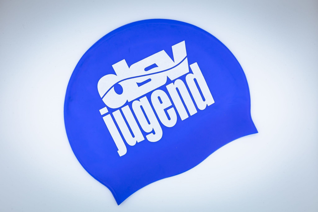 Badekappe (weiß/blau)