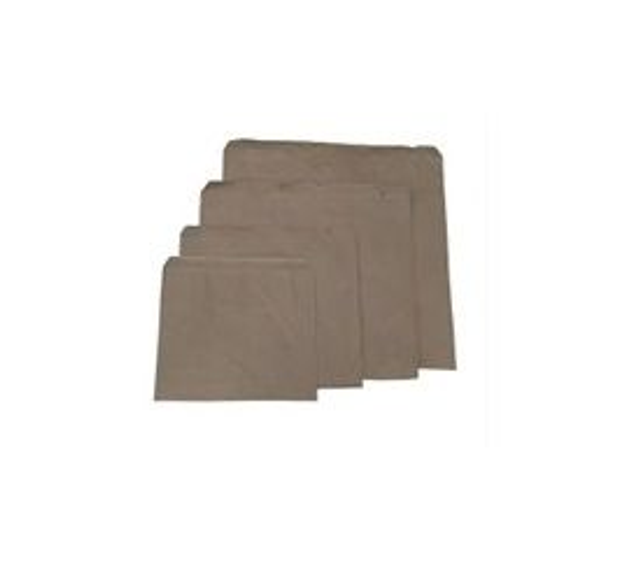 Premium 10"x10" Glazed Ribbed Brown Kraft Bags - BTC107