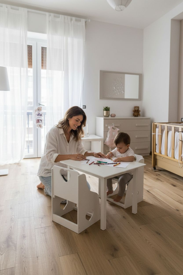 Tavolino  "CUORE" con 2 Poltroncine