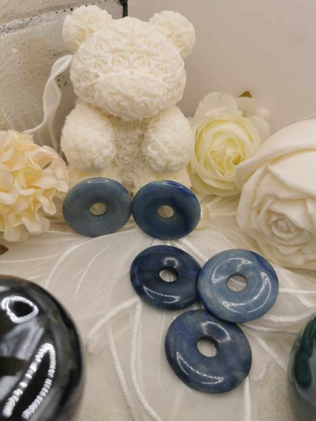 Donut en Aventurine Bleue