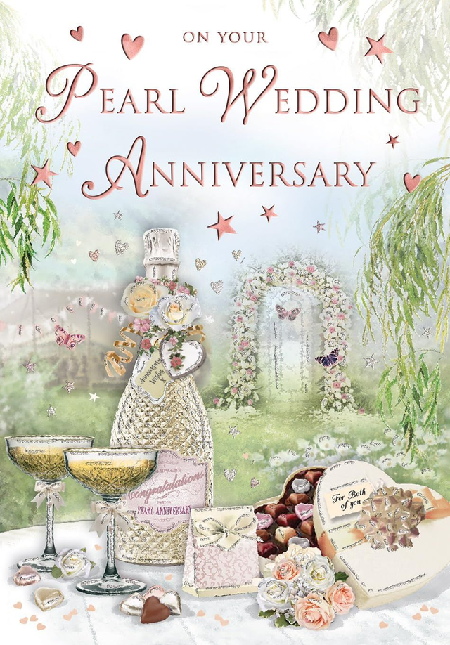 Anniversary Pearl Card Stunning Design 