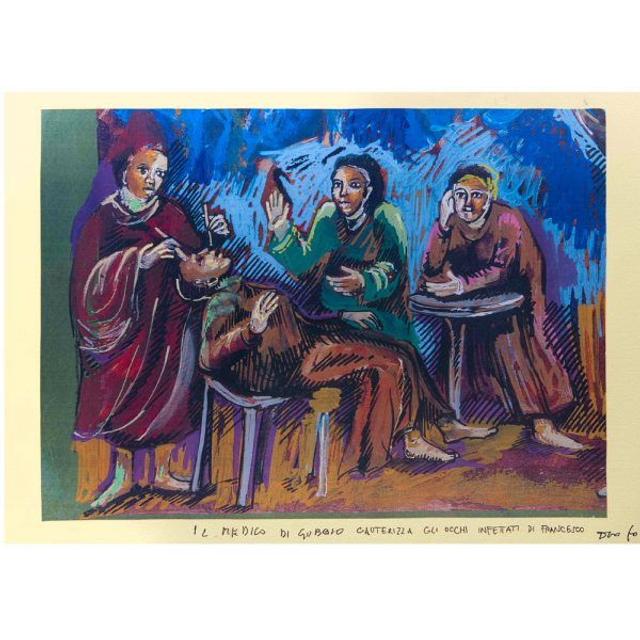 Serie San Francesco - Il medico cura gli occhi di Francesco