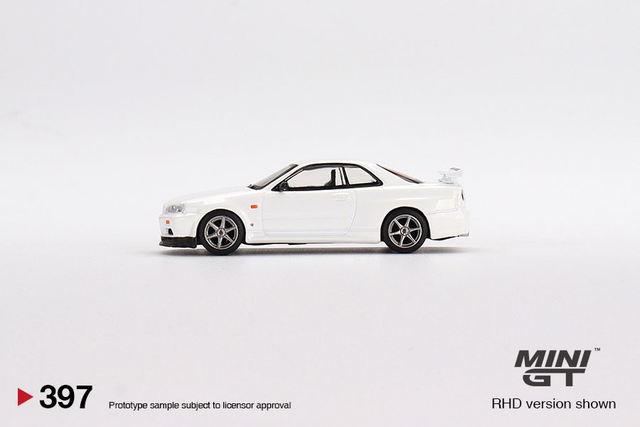 MGT00397 Mini GT 1/64 Nissan Skyline GT-R (R34) V-Spec N1 White (RHD)
