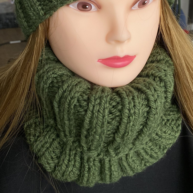 Tour de cou laine Kaki