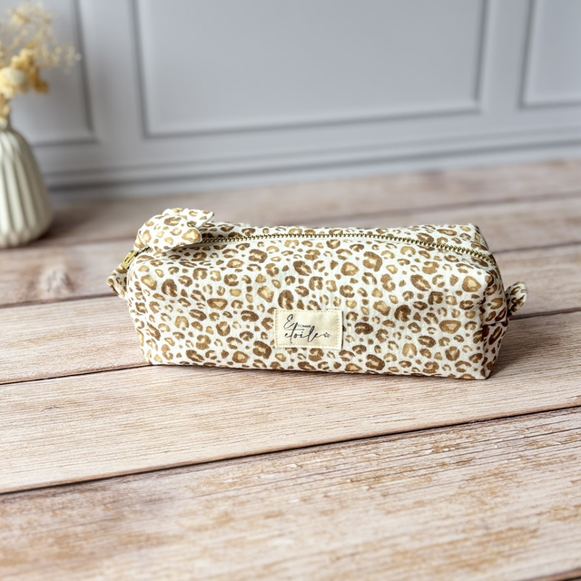 Trousse d’école léopard clair