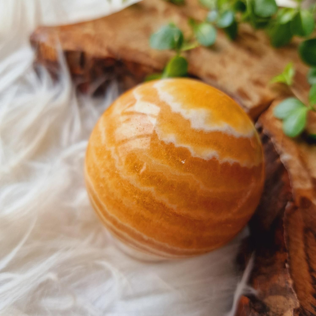 Orange Calcite Sphere 405g
