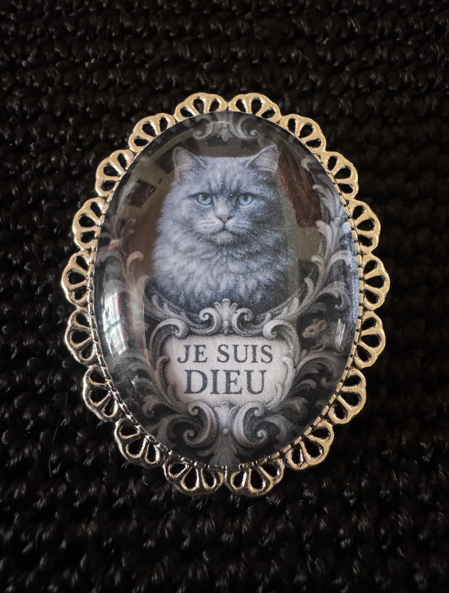 Broche chat Persan bleu 2