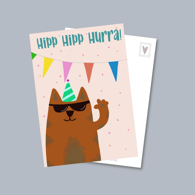 Hipp Hipp Hurra! - Postkarte